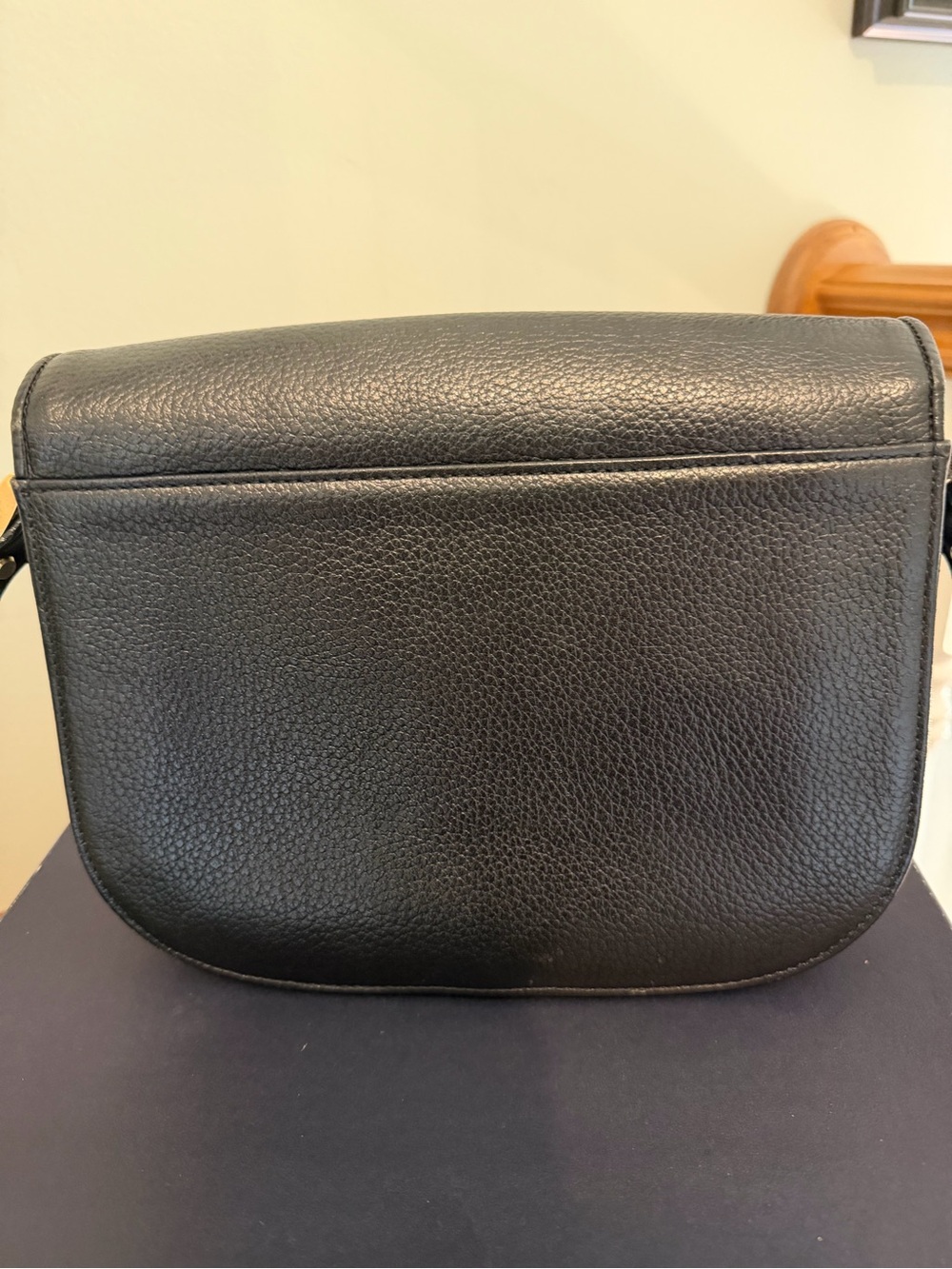 Vintage Burberry London Black Leather Crossbody Bag Nova Check w/ Box Dust Bag - Picture 5 of 15